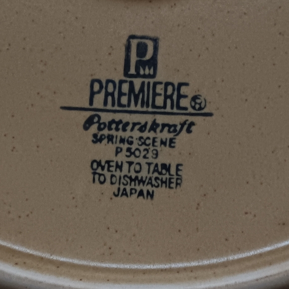 Premiere Potterskraft Springscene 12.5" Plate Vintage Retro - Picture 3 of 5